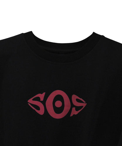 Future Kills oversized black streetwear t-shirt front view with SOS eye logo – Sense of Street.