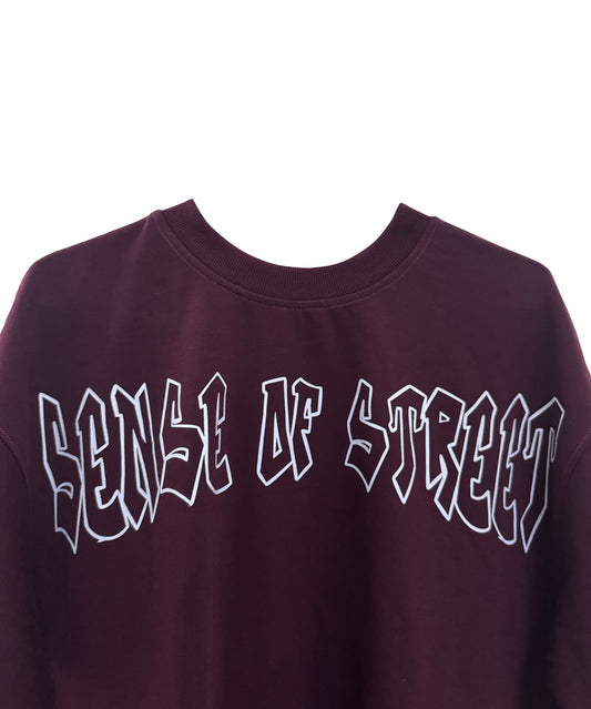 Maroon oversized basic t-shirt front view – Premium 240 GSM solid colour streetwear essential.