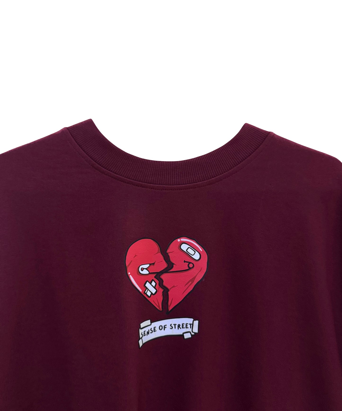 Raw Truth oversized streetwear t-shirt in maroon - Sense of Street premium drop