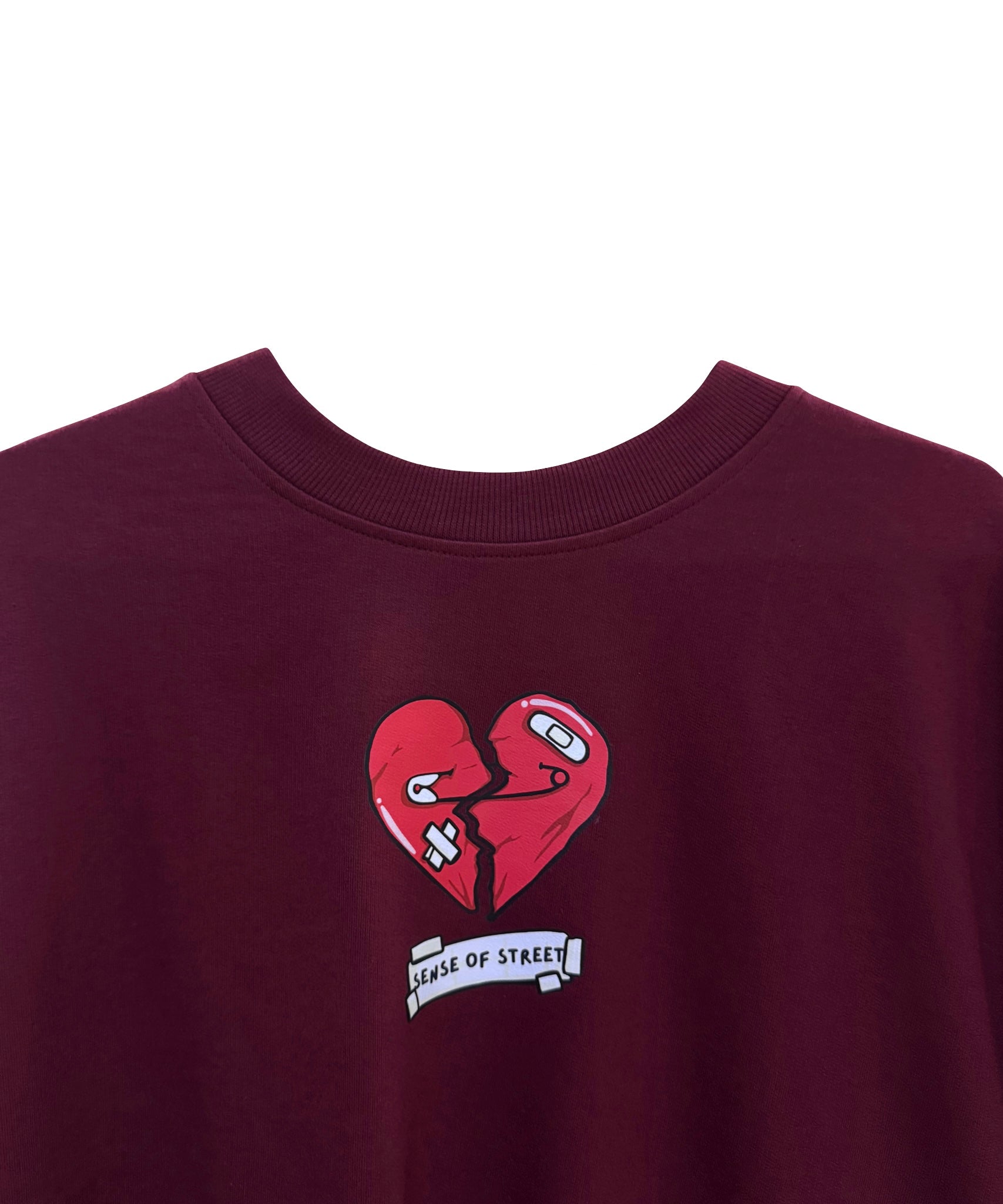Raw Truth oversized streetwear t-shirt in maroon - Sense of Street premium drop