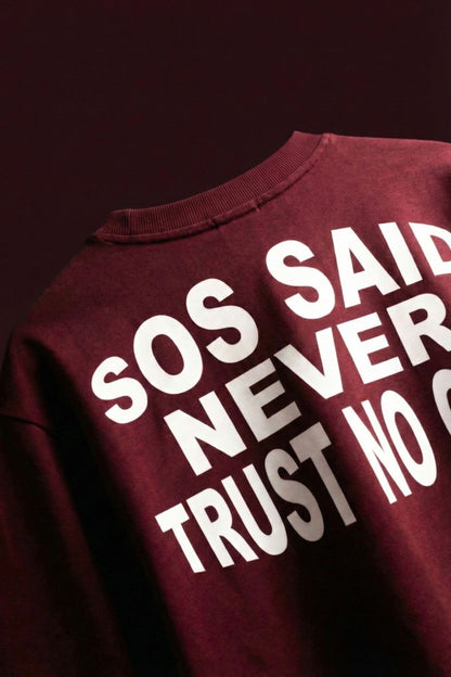 MAROON RAW TRUTH T-SHIRT