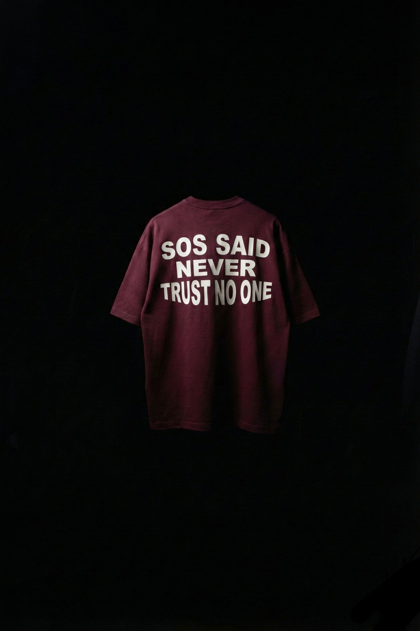 MAROON RAW TRUTH T-SHIRT