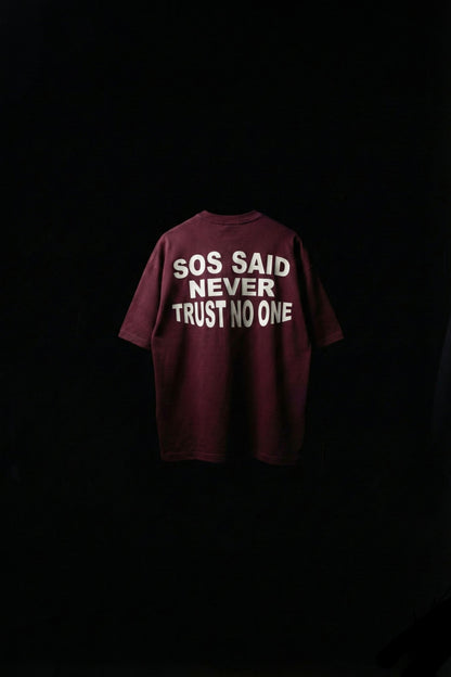 MAROON RAW TRUTH T-SHIRT