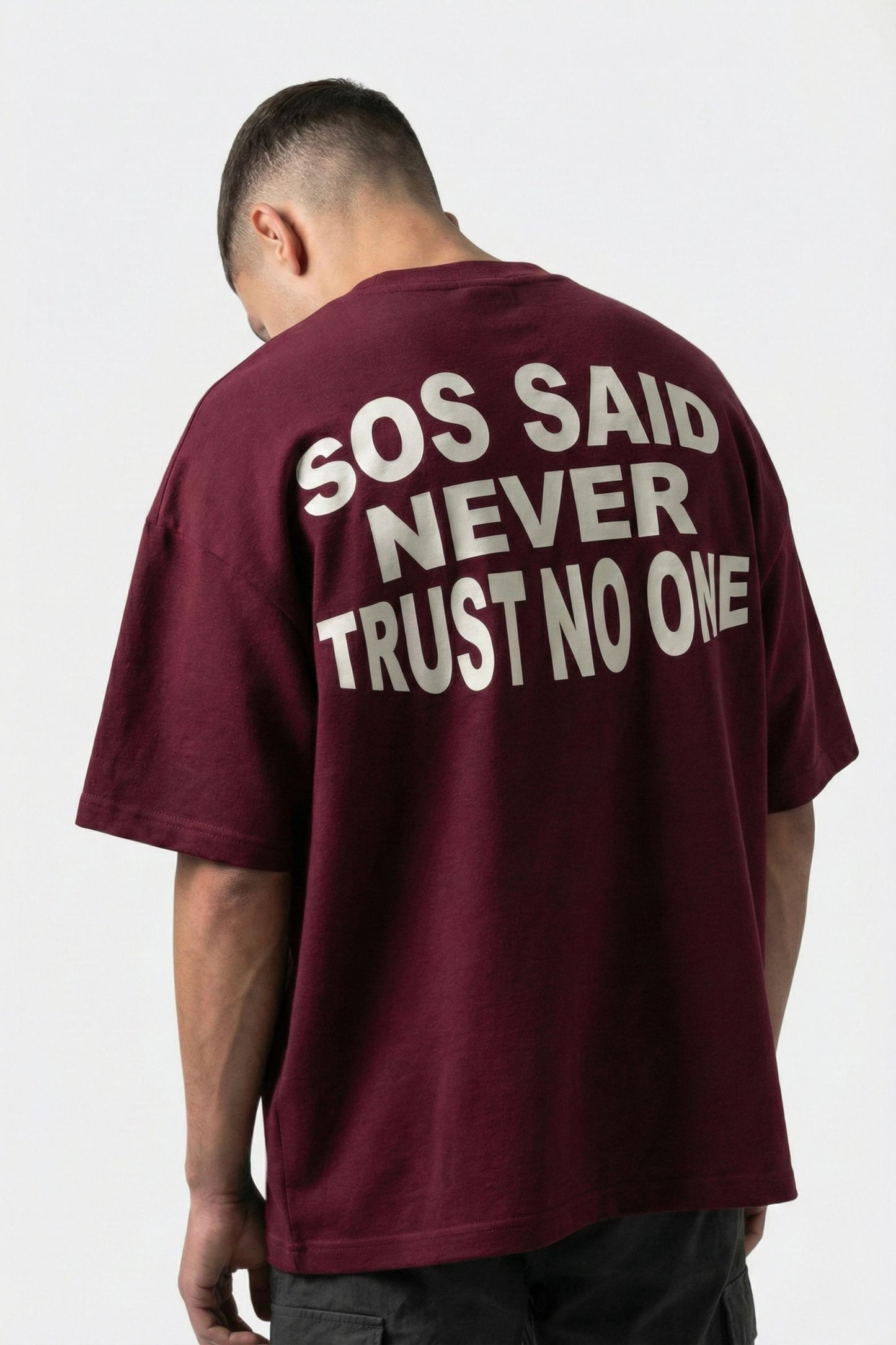 MAROON RAW TRUTH T-SHIRT