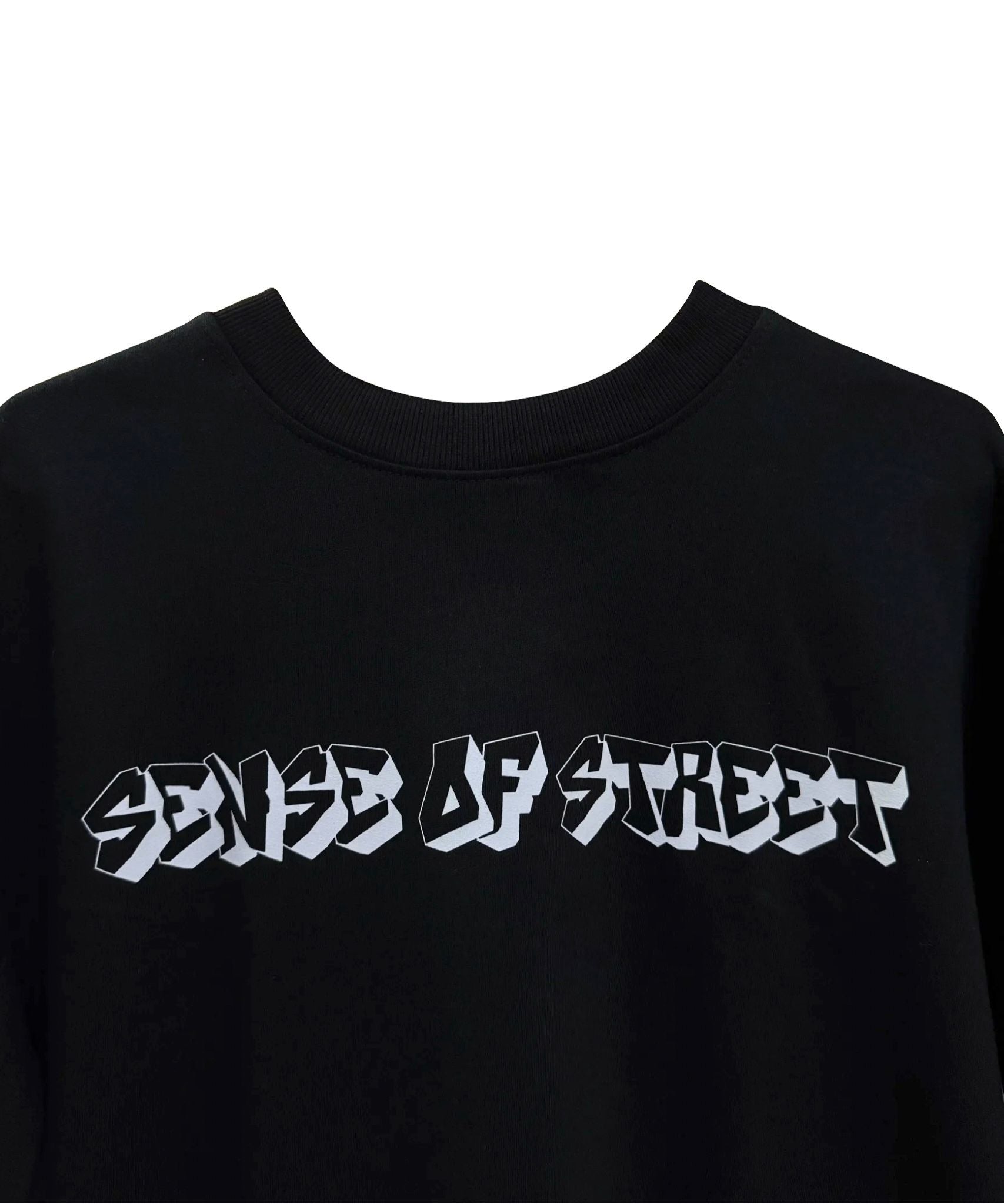 Sense of Street Art Chaos oversized black streetwear t-shirt with premium back graphic print, 240 GSM French Terry cotton